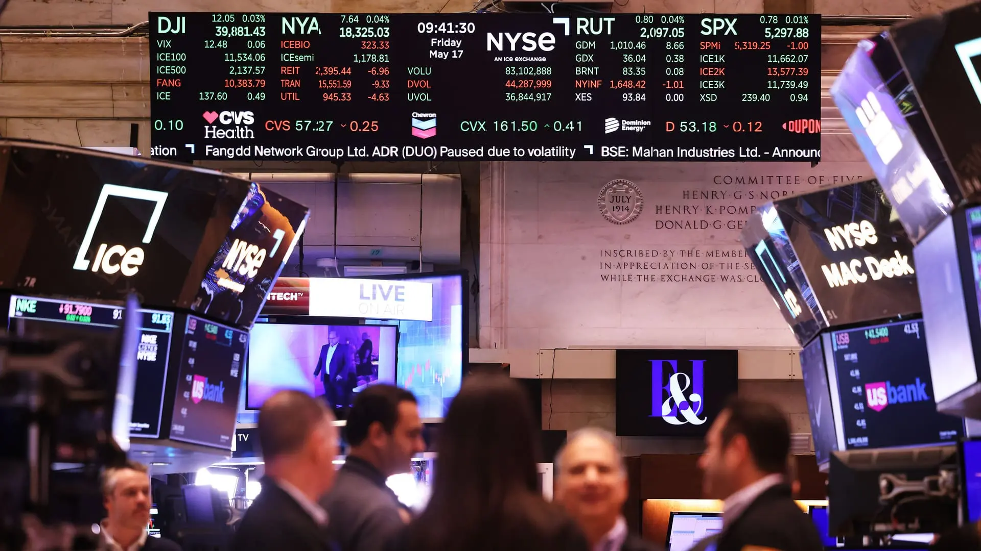 NYSE trading floor.